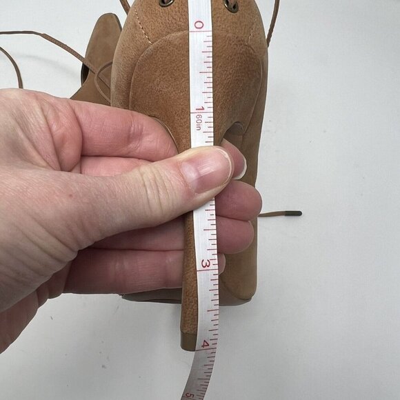 Nine West Size 5 Light Brown Tie Up NWEBBA Leather Stiletto Heels - Picture 8 of 8